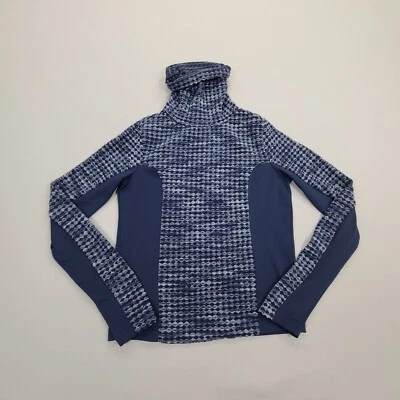 Camisa Nike Mujer Pequeña Azul Pro Cremallera Pullover HiperCálida Informal Cómoda Damas Foto 1 de 4