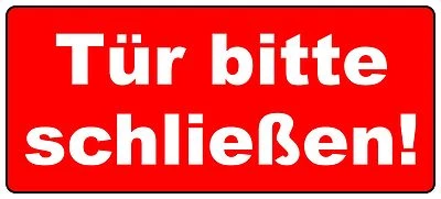EASYDRUCK24.DE Aufkleber "Tür schließen", 20 x 9cm, Tür nicht knallen, H_114 Türaufkleber