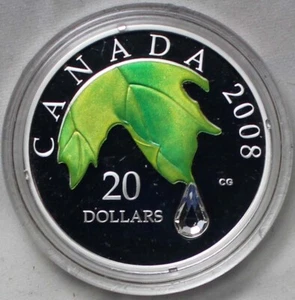Canada $20 2008 Crystal Raindrop with Swarovski Crystals #188135 - Picture 1 of 6