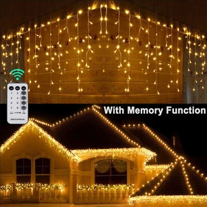 Indoor Outdoor Curtain Icicle Lights Wedding Party LED Fairy Christmas 13~130 ft - Picture 1 of 22