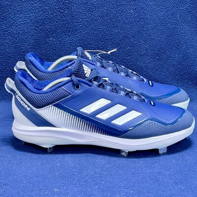 NEW Adidas Icon 7 Low Top Metal Baseball Cleats Navy White S23853 Men's Size 12 - Image 1 of 4