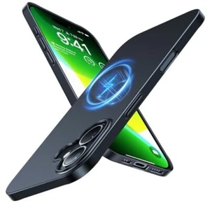 Magnetic Slim-Fit for iPhone 16 Case 6.1 inch, Ultra-Thin 16 For 16 6.1" Black - Picture 1 of 7