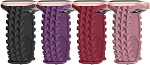 4 Pack Silicone Braided Y-Design Bands Compatible With Apple Watch Band 38mm 40m - Picture 1 of 6