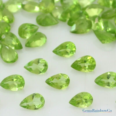 Natural Arizona Peridot Pear Faceted 5x3mm to 10x7mm Loose gemstones A Quality - Image 1 of 4