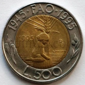 San Marino 500 lire 1995 FAO (#4084) - Picture 1 of 2