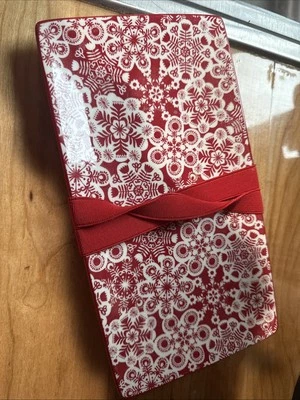 Hallmark Snowflake Plate, Rectangular, Red And White, Used For Appetizers Etc… - Image 1 of 4