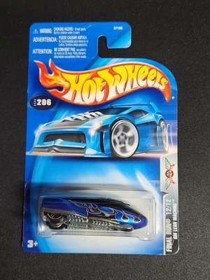 2003 HOT WHEELS  ''FINAL RUN'' #206 - GM LEAN MACHINE - BLUE BLACK Flames - Image 1 of 4