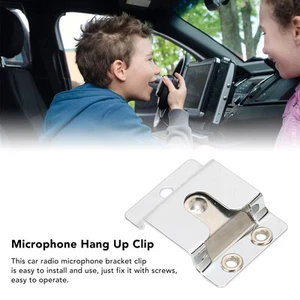 8x Radio Mic Hang Up Clip Metal Stable Easy Installation Car Radio Mic Hooks FY - Zdjęcie 1 z 22