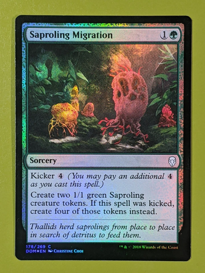FOIL Saproling Migration x1 Dominaria 1x Magic the Gathering MTG  - Image 1 of 1