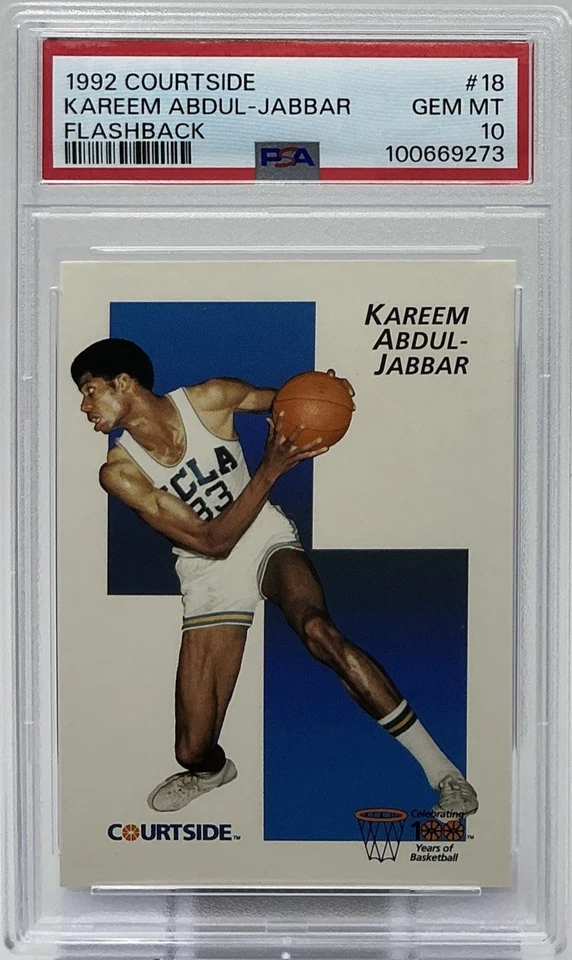 Kareem Abdul-Jabbar PSA 10-1992 Courtside 'Flashbacks' UCLA, Lakers, leyenda de la NBA Foto 1 de 4