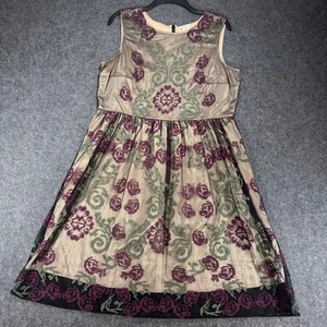 Sundance Lucky In Love Boho Blumen bestickt Netz Kleid Größe 12 Hochzeit - Bild 1 von 7