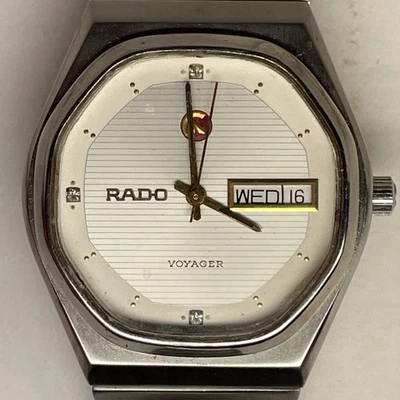 Rado Voyager Watch Swiss Automatic 17J Day Date Indicator Mens VTG - Image 1 of 4