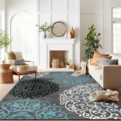 Rugshop Area Rug Floral Rugs for Living Room Dining Room Rugs New Bedroom Rugs - Image 1 of 2