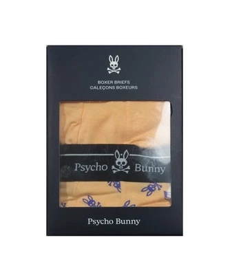 Paquete de 2 calzoncillos boxer Psycho Bunny naranja/conejito para hombre conjunto de regalo Foto 1 de 2