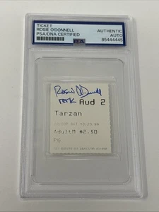 Rosie O'Donnell Signed Tarzan Movie Ticket 1999 PSA DNA Authenticated - Picture 1 of 4