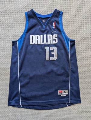 达拉斯小牛队球衣青少年大号蓝色NBA篮球史蒂夫纳什13耐克 — 第 1/4 张图片