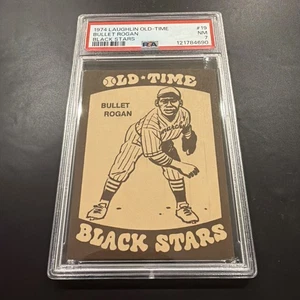 1974 Laughlin Old Time Black Stars Bullet Rogan #19 PSA 7 NM SET BREAK - Picture 1 of 2