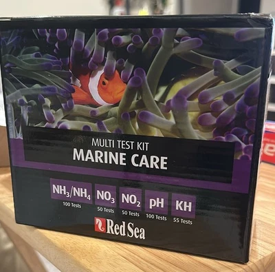 Kit de teste múltiplo Red Sea Marine Care pH nitrato nitrito alcalinidade testes de amônia - Imagem 1 de 3