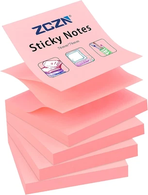 400 Sheets Pop-Up Sticky Notes, 4 Pads, 3x3 Inches, Bright Colors, Recyclable - Image 1 of 4