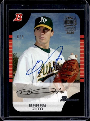 Topps Archives Signature Series Barry Zito 2020 autógrafo automático #6/9 atletismo Foto 1 de 2