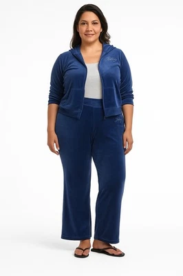 Conjunto de chándal de terciopelo azul mascota Juicy Couture nuevo con etiquetas $199 para mujer más 1X Foto 1 de 3