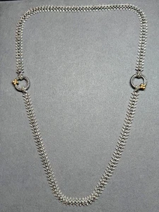 Collana Barbara Bixby Argento Sterling 18K Catena Cannetille Etrusca Orientale 25" - Foto 1 di 21