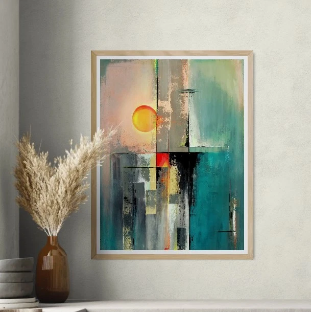 Original acrylic painting on canvas, Abstract contemporary art modern artwork ! - Image 1 of 4