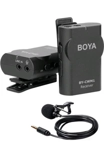 BOYA BY-CWM1 2,4 GHz kabelloses Lavalier-Omnidirektionales Mikrofon mit Schwanenhals - Bild 1 von 8