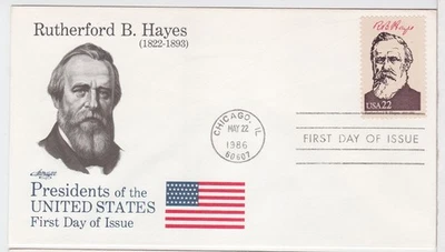 TurtlesTradingPost- Presidents- Rutherford B Hayes #2218a 1986 FDC Artmaster - Image 1 of 2