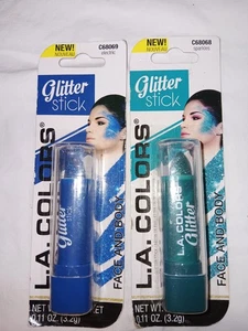 L.A. Colors 2 Blue, Electric & Sparkles Glitter Stick New Costume Cosplay Makeup - Picture 1 of 2