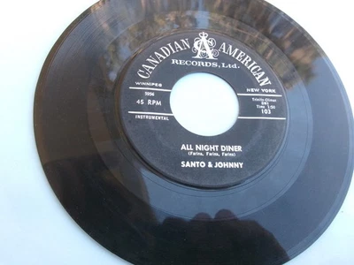 SANTO & JOHNNY-All Night Diner/Sleep Walk-45 VG - Image 1 of 2