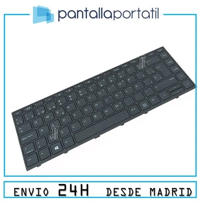 TECLADO ESPAÑOL NUEVO PORTATIL HP PROBOOK 640 G4 SERIES MARCO PLATA TEC76 - Imagen 1 de 2