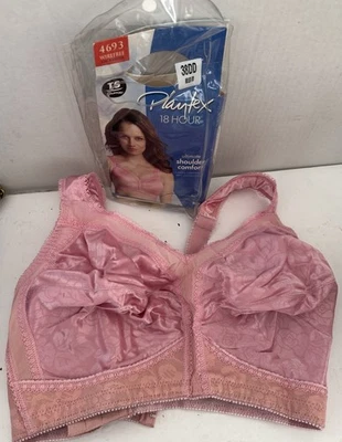 Sujetador Playtex Talla 38DD 18 Horas Correa Confort Rosa 4693 Sin Alambres Nuevo en Paquete Foto 1 de 4
