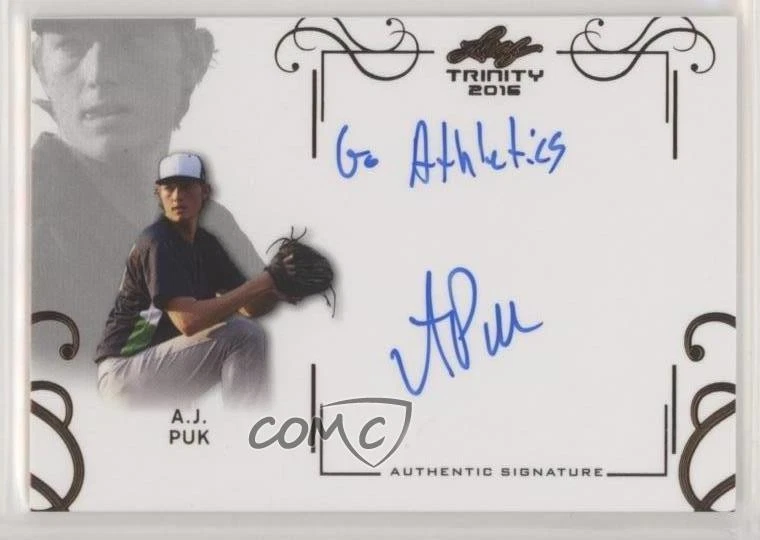 2016 Leaf Trinity Signatures AJ Puk #A-AJP Auto - Image 1 of 2
