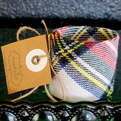 4 Anelli Tovagliolo Fango Torta Tartan Marrone Plaid Natale Vacanze Nuovi!  - Immagine 1 di 4