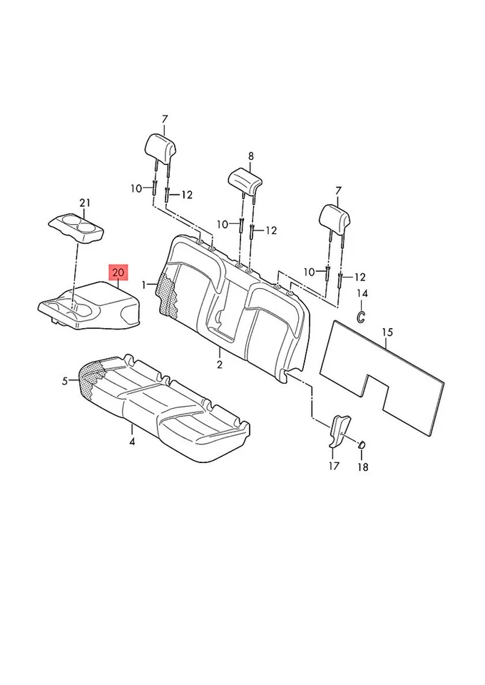 Reposabrazos genuino VW Amarok T1A T1B con portavasos 2HJ885081CAJM Foto 1 de 1