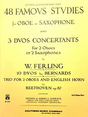 48 Famous Studies for Oboe or Saxophone plus 3 Duos Concertants for 2 oboes/sax - Image 1 of 4