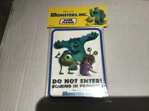 Disney Pixar monsters inc Mickie sully childs bedroom door plaque sign sealed - Picture 1 of 5