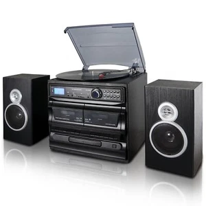 Trexonic 3-Speed Vinyl Turntable Home Stereo System with CD Player, Dual - Picture 1 of 1