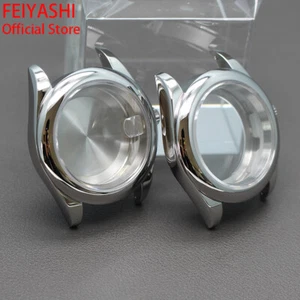 36/40mm Silver Stainless steel Automatic movement watch case nh35 Sapphire Glass - Picture 1 of 13