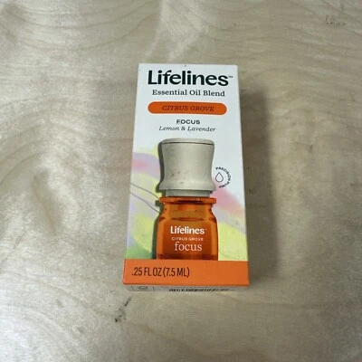 Lifelines Essential Oil Blend FOCUS Citrus Grove .25 oz New - Image 1 of 4