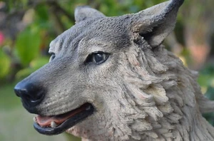 Creart Grey Wolf Head (1992) resin sculpture 105/1500 Ventirca, 10"Hx7"Wx13"D - Picture 1 of 11