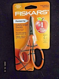 NUEVAS tijeras de baloncesto Fiskars 5" punta roma, cuchillas de borde de seguridad edades 4+ - Imagen 1 de 2