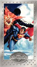 Superman 1994 Skybox Man of Steel Platinum Series Card No. 62 is 4 3/4 x 2 1/2
