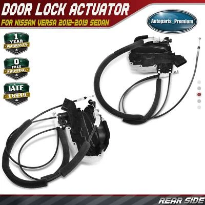 2x Actuador de cerradura de puerta para Nissan Versa 2012 2013-2019 con cerraduras eléctricas sedán trasero Foto 1 de 4