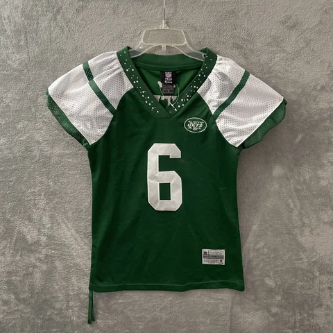 New York Jets Jersey Sanchez #6 Green Woman’s Small Pullover NFL Reebok Cover