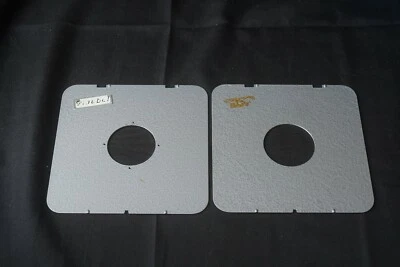 2 genuine older style 5x4 10 x 8 plaubel SG5/344 lens board hole 55 & 53 -16,6x2 - Image 1 of 2