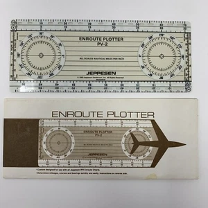 1982 Jeppesen Enroute Plotter PV-2 Scale With Instructions Envelope Englewood CO - Picture 1 of 6
