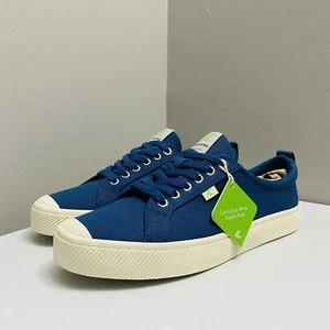 CARIUMA Oca Low Blue Canvas Sustainable Vegan Sneakers Men's 9.5 / Women's 11 - Picture 1 of 14