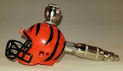 CINCINNATI BENGALS FOOTBALL HELMET SMOKING PIPE LARGE STRAIGHT DESIGN Cover